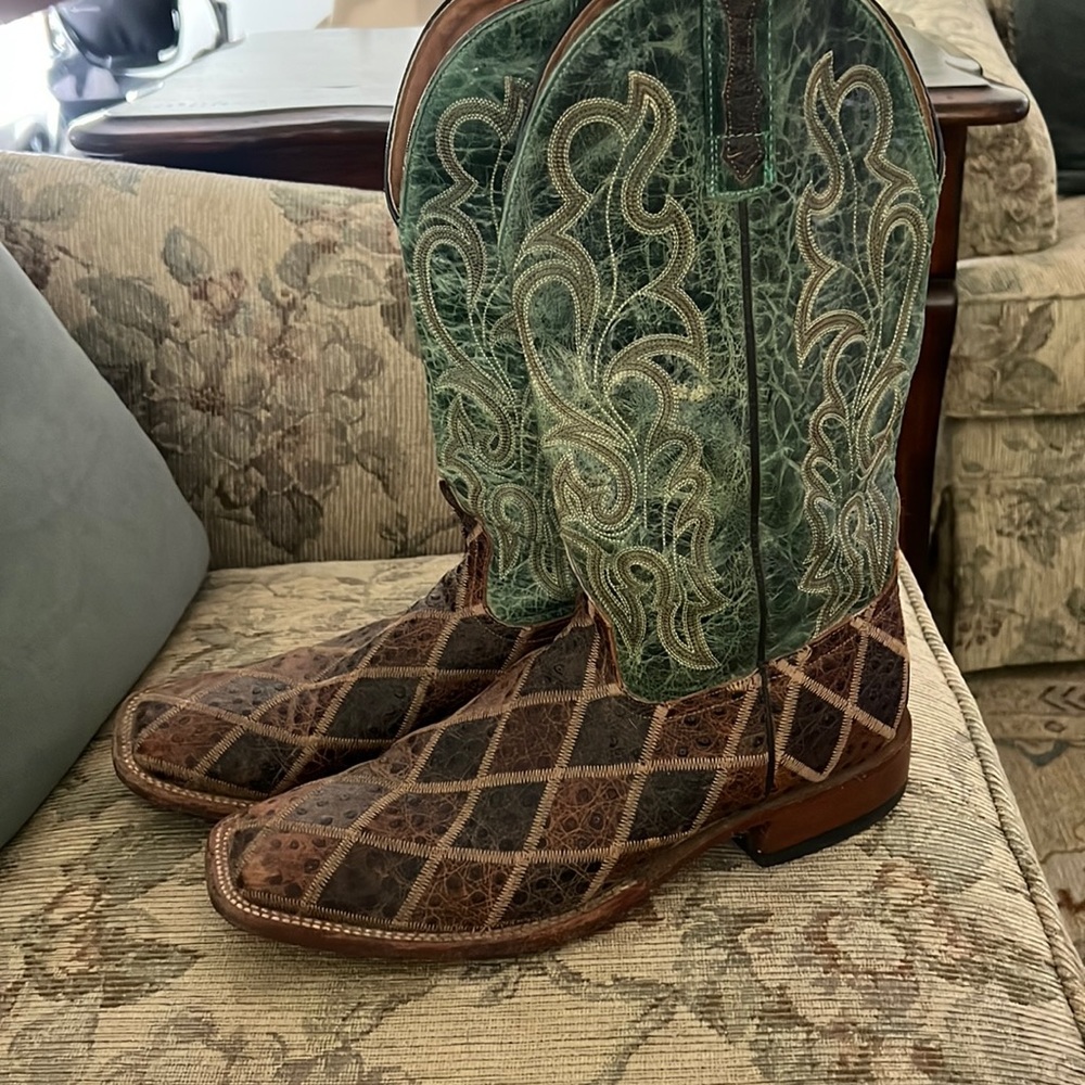 HorsePower Patchwork Ostrich Boots